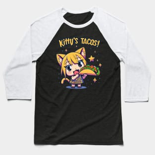 Kitty's Tacos Baseball T-Shirt